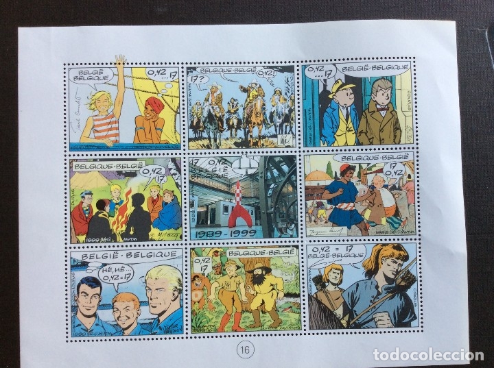 Sellos: COMICS. BELGICA N&ordm; YVERT 2841/9*** A&Ntilde;O 1999. COMICS - Foto 1