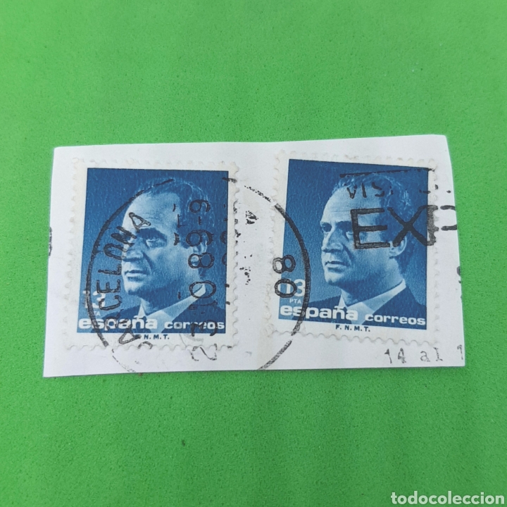 Sellos: (CF01) SELLO PEGADO USADO ESPA&Ntilde;A - Foto 1