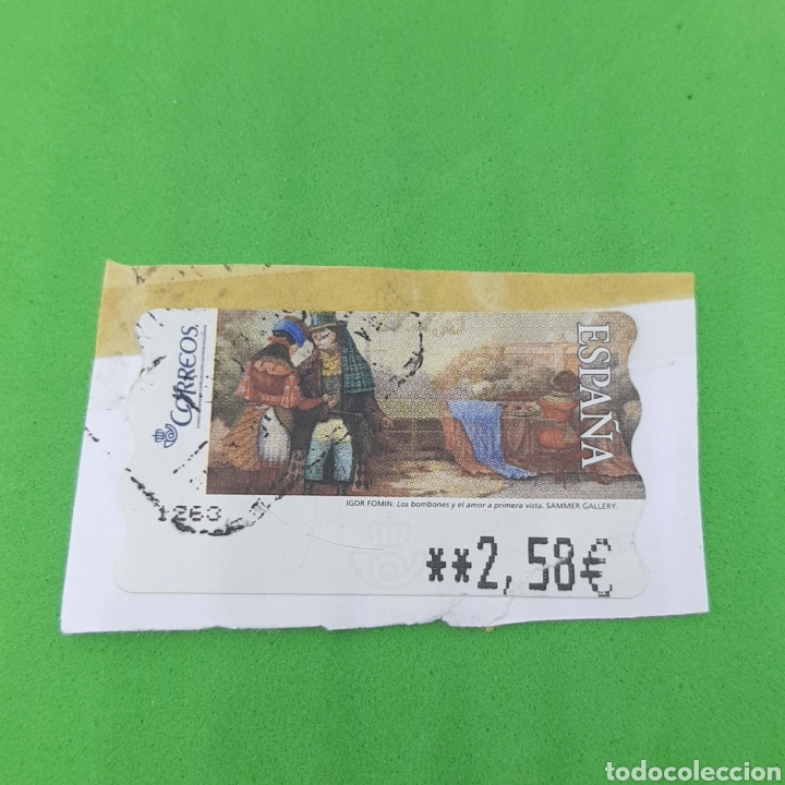 Sellos: (CF01) SELLO PEGADO USADO ESPA&Ntilde;A - Foto 1