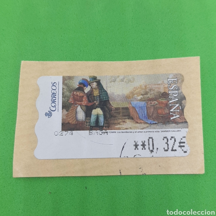Sellos: (CF01) SELLO PEGADO USADO ESPA&Ntilde;A - Foto 1