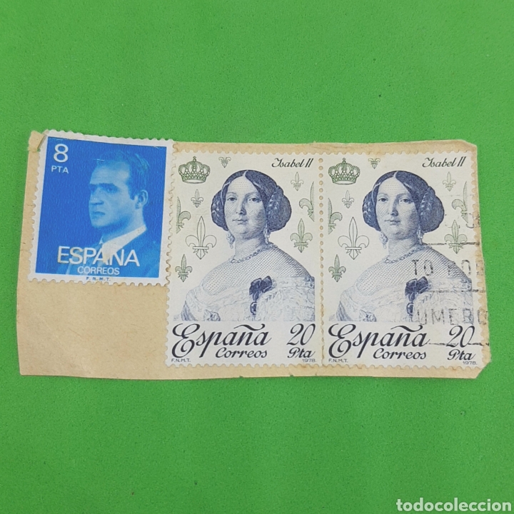 Sellos: (CF01) SELLO PEGADO USADO ESPA&Ntilde;A - Foto 1