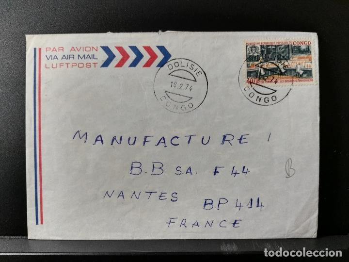 Stamps: REP. POPULAR DEL CONGO. ALIMENTACI&Oacute;N. CARTA CIRCULADA CON SELLO CERVEZAS KRONENBOURG