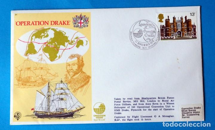 Briefmarken: SOBRE FRANQUEADO. OPERATION DRAKE. A&Ntilde;O 1978