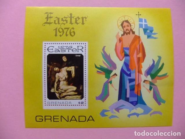 Sellos: 41 GRENADE GRENADA 1976 P&acirc;ques Tableau EASTER Crespi Yvert bloc 50 ** MNH - Foto 1