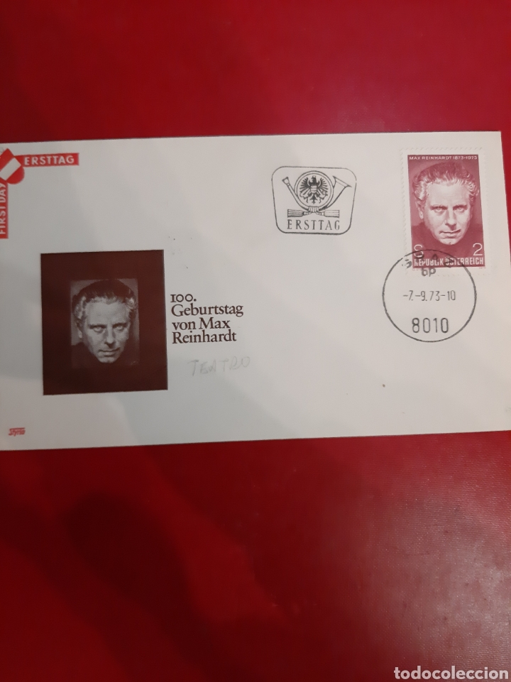 Sellos: Austria sobre matasello Teatro 1973 - Foto 1