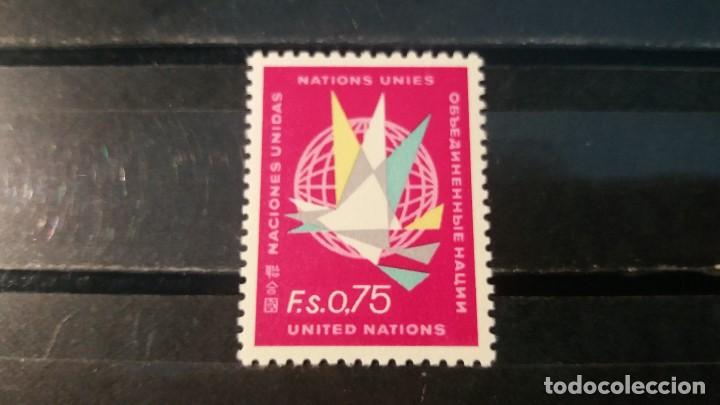 Selos: Sello Naciones Unidas. Oficina Ginebra. Logo Naciones Unidas. 4 Octubre 1969. Yvert 8.