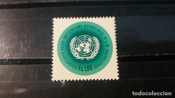 Selos: Sello Naciones Unidas. Oficina Ginebra. Logo Naciones Unidas. 4 Octubre 1969. Yvert 11.