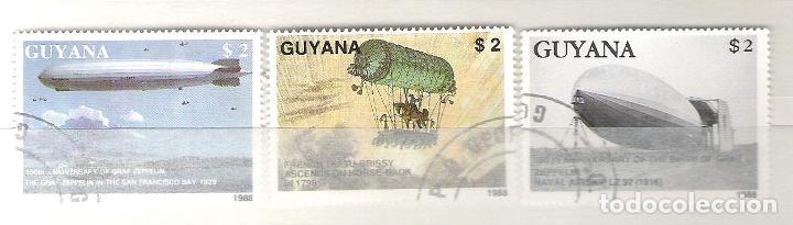 Sellos: Guyana 1989 Zeppelins, used    A.99 - Foto 1