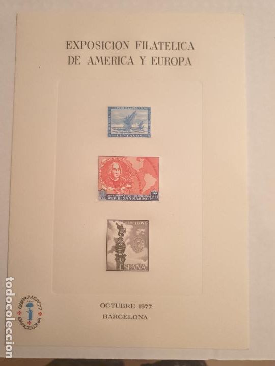 Sellos: ESPA&Ntilde;A HOJA RECUERDO - Foto 1