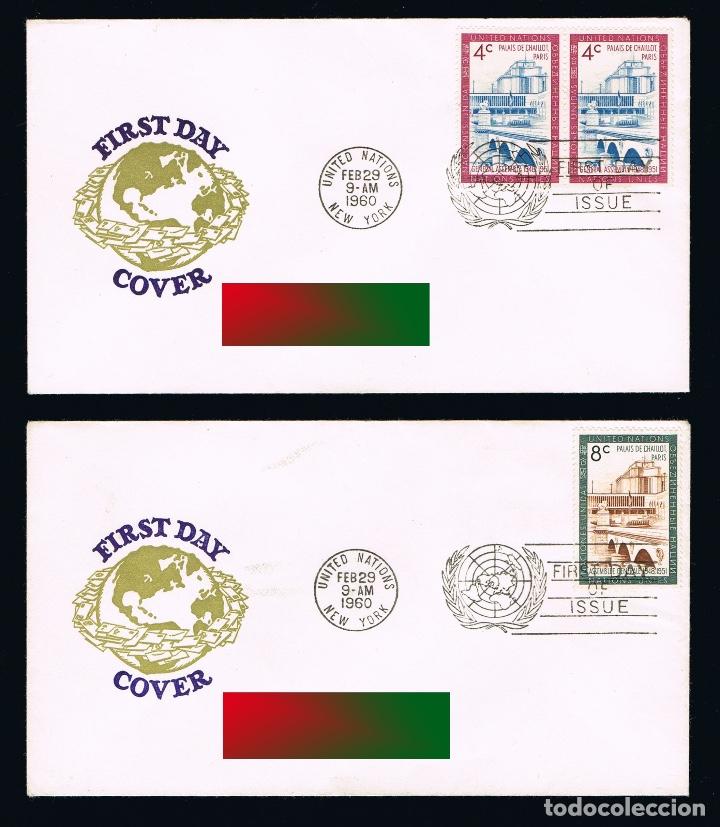 Stamps: DOS SOBRES PRIMER DIA NN UU 1960 con sellos 77-78