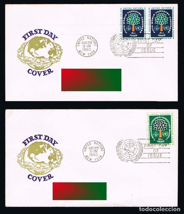 Stamps: DOS SOBRES PRIMER DIA NN UU 1960 con sellos 81-82