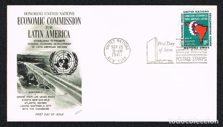 Stamps: NACIONES UNIDAS 1961 SOBRE PRIMER DIA con sello n&ordm; 94