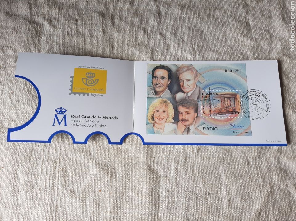 Sellos: Exposici&oacute;n ESPA&Ntilde;A 2000 MATASELLO RADIO MUSICA EDIFIL 3764