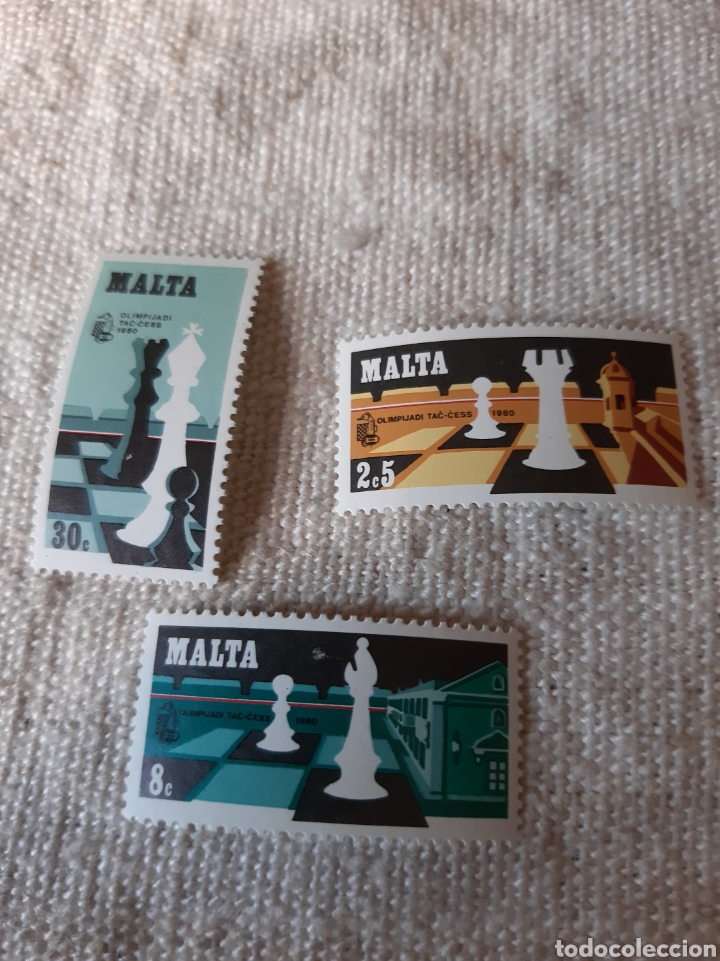 Sellos: MALTA SERIE NUEVA AJEDREZ - Foto 1