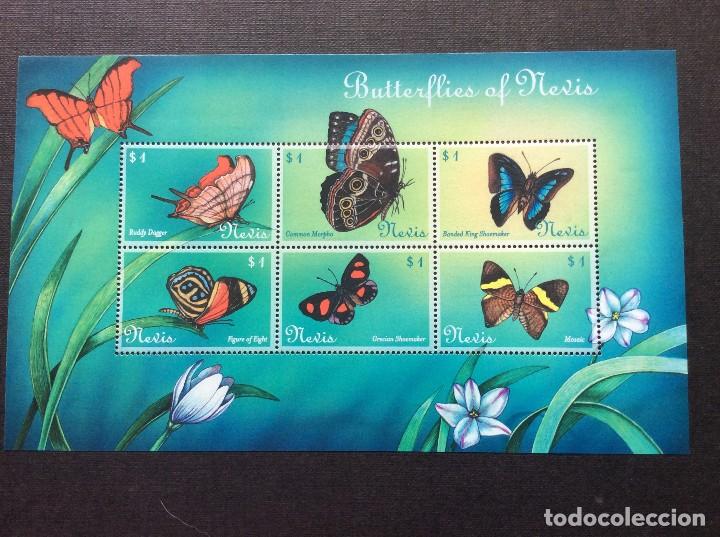 Sellos: NEVIS N&ordm; YVERT 1438/3*** A&Ntilde;O 2000. MARIPOSAS - Foto 1