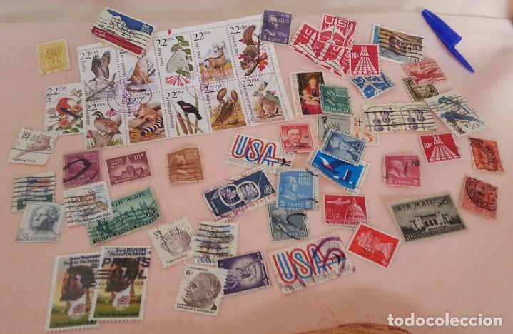 Briefmarken: Sellos circulados. Colecci&oacute;n sellos americanos de diferentes a&ntilde;os.