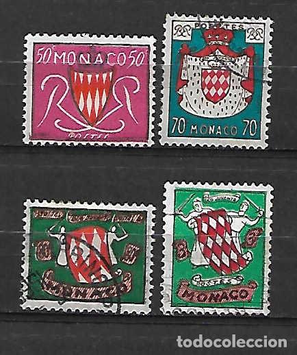 Sellos: her&aacute;ldica: escudo de armas. M&oacute;naco - Foto 1