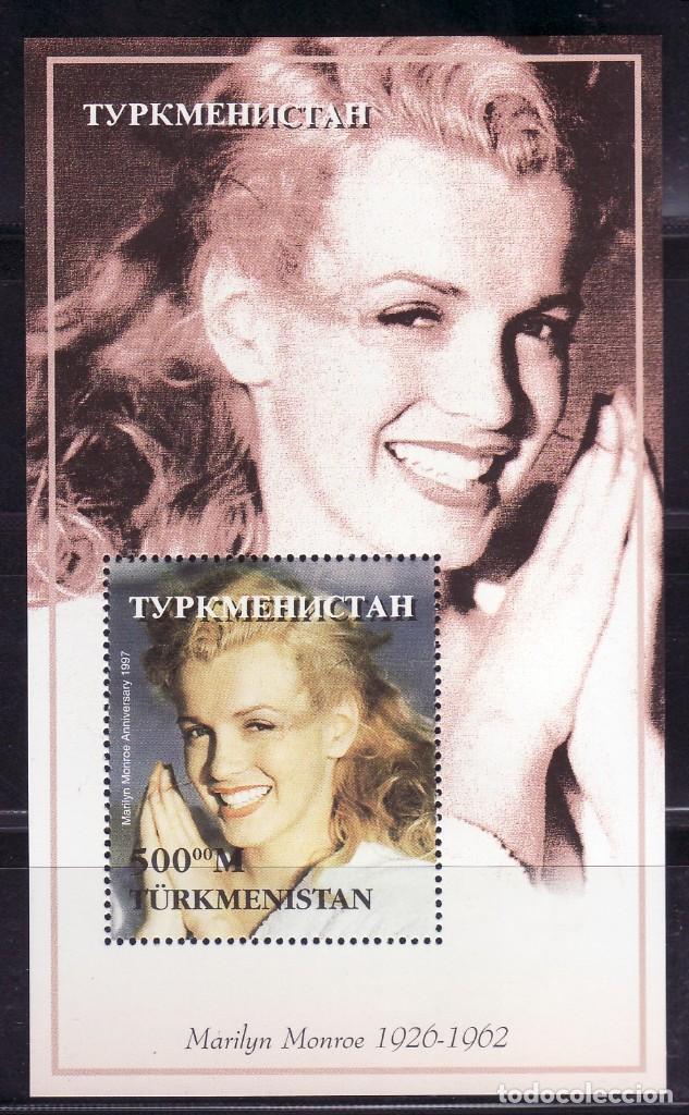 Timbres: SELLOS TEMA CINE. TURKMENISTAN 1997. MARILYN MONROE HB