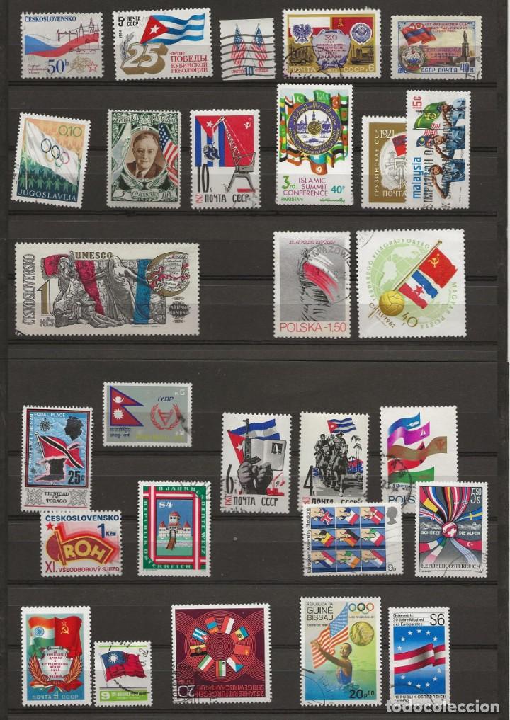 Sellos: LOTE 25 SELLOS TEMA BANDERAS - Foto 1