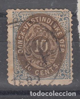 Sellos: ANTILLAS DANESAS. IVERT 10, USADO. - Foto 1