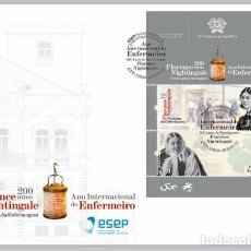 Sellos: PORTUGAL & FDCB AÑO INTERNACIONAL DE LA ENFERMERA, 200 AÑOS DE FLORENCE NIGHTINGALE 2020 (8418). Lote 223775505