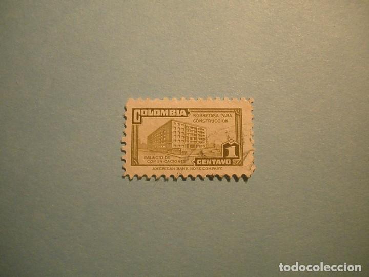 Sellos: COLOMBIA - PALACIO DE TELECOMUNICACIONES, 1 CENTAVO. - Foto 1