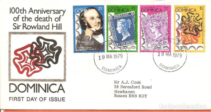 Sellos: SPD -FDC, DOMINICA, 1979, CENTENARIO ROWLAND HILL - Foto 1