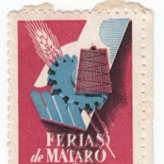 Sellos: SELLO VIÑETA FERIAS DE MATARO 1952 NUEVO CON GOMA. Lote 240705750