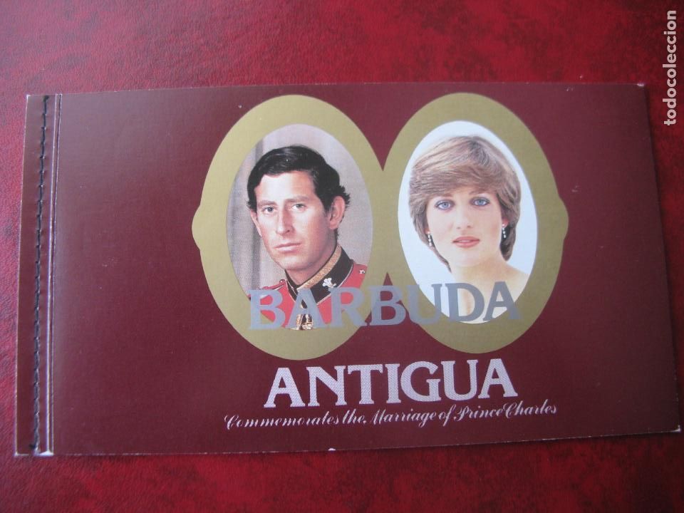 Selos: *barbuda,1981,carn&eacute; conmemorativo del enlace del principe carlos y lady diana, ver descripcion