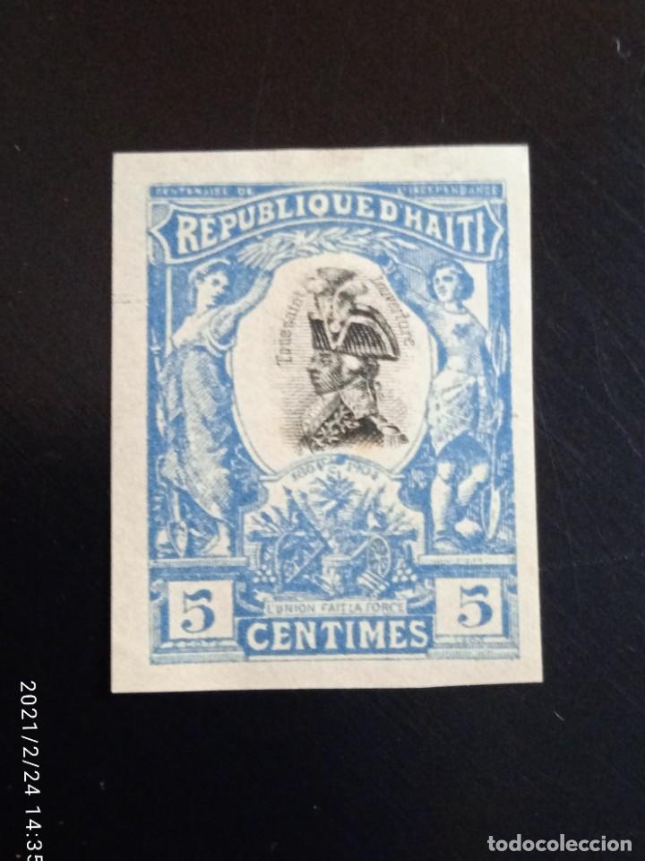 Stamps: REPUBLICA DE AITI 5 CENTS, LA UNION HACE LA FUERZA, A&Ntilde;O 1903.