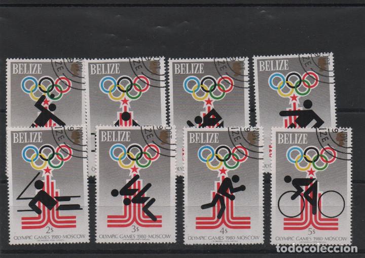 Sellos: Serie completa usada de Belize de 1979. Olimp&iacute;ada de Mosc&uacute; - Foto 1