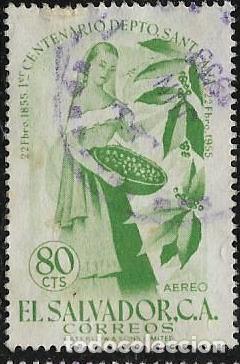 Sellos: EL SALVADOR A&Eacute;REO YVERT 151 - Foto 1