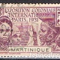 Sellos: MARTINICA (COLONIA FRANCESA) IVERT Nº 130, EXPOSICION COLONIAL DE PARIS EN 1931, USADO