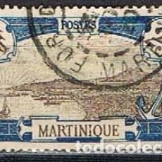 Sellos: MARTINICA (COLONIA FRANCESA) IVERT Nº 68 (AÑO 1908), FUERTE DE FRANCIA, USADO