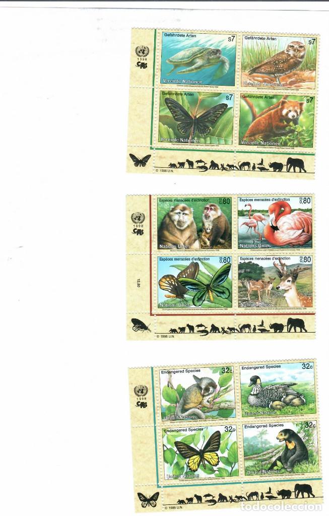 Briefmarken: SERIE DE PROTECCION DE LA NATURALEZA NACIONES UNIDAS A&Ntilde;O 1998