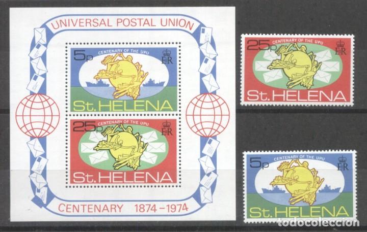 Sellos: St. Helena 1974 UPU Centenary set+perf.sheet MNH DA.083 - Foto 1