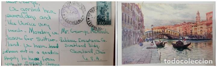 Briefmarken: O) 1951 ITALIA, AVI&Oacute;N SOBRE LA TORRE CAPITOL BELL. SCT C123 100l verde, CENTRO HIST&Oacute;RICO DE VENECIA,