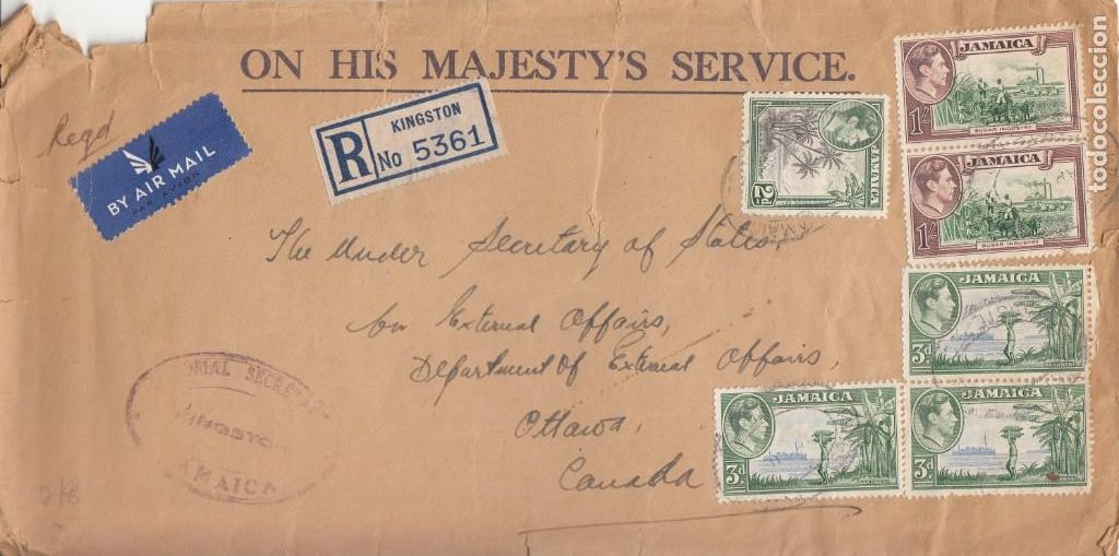Sellos: CORREO AEREO: JAMAICA 1944 - Foto 1
