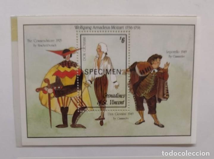 Timbres: O) GRANADINAS DE 1992, MUESTRA, WOLFGANG AMADEUS MOZART, THE COMMENDATORE, LEPORELLO, GIONVANNI, XF