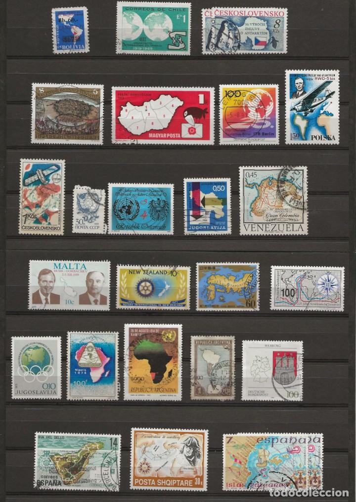 Sellos: LOTE 24 SELLOS TEMA GEOGRAFIA Y MAPAS - Foto 1
