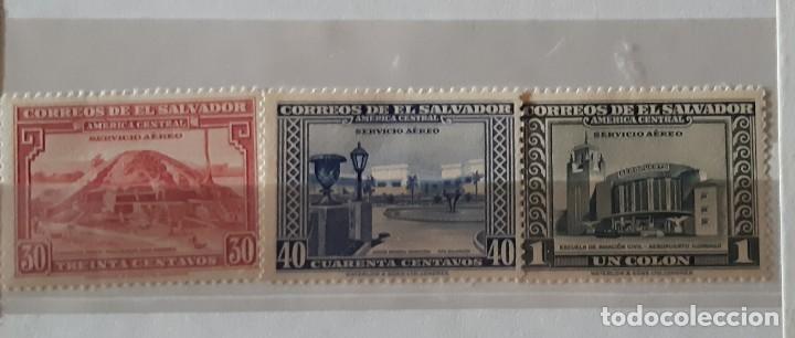 Sellos: EL SALVADOR,1946,CAT.YT.PA.84/86