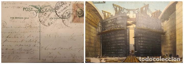 Timbres: O) 1909 ZONA CANAL DE PANAM&Aacute;, SOBREIMPRESO, FERNANDEZ DE CORDOBA, CONSTRUCCI&Oacute;N DEL CANAL DE PANAM&Aacute;,
