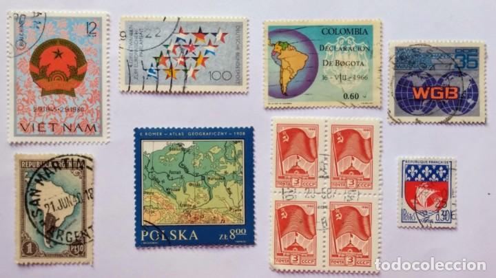 Sellos: LOTE SELLOS TEMATICA BANDERAS - MAPAS - - Foto 1