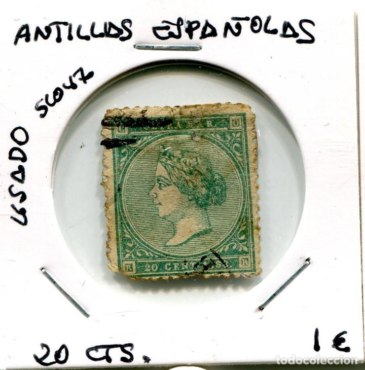 Sellos: 20 CENTIMOS ANTILLAS ESPA&Ntilde;OLAS ( USADO ) ( SLO47 ) - Foto 1