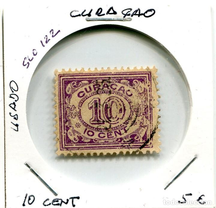 Sellos: 10 CENTAVOS CURA&Ccedil;AO ( USADO ) ( SLO122 ) - Foto 1