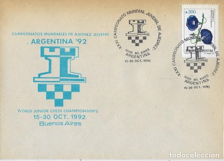 Sellos: Filatelia tem&aacute;tica de &rdquo;AJEDREZ&rdquo;. ARGENTINA 92 - Foto 1