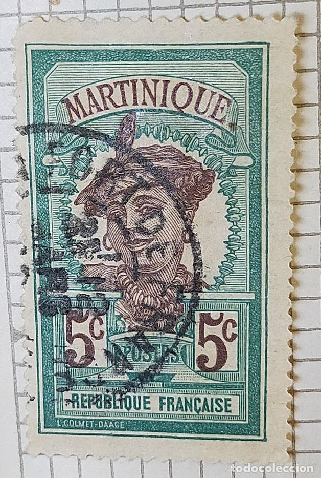 Sellos: Sello Martinica 1908 &rsaquo; Martinique 5 C&eacute;ntimo Franc&eacute;s - Foto 1