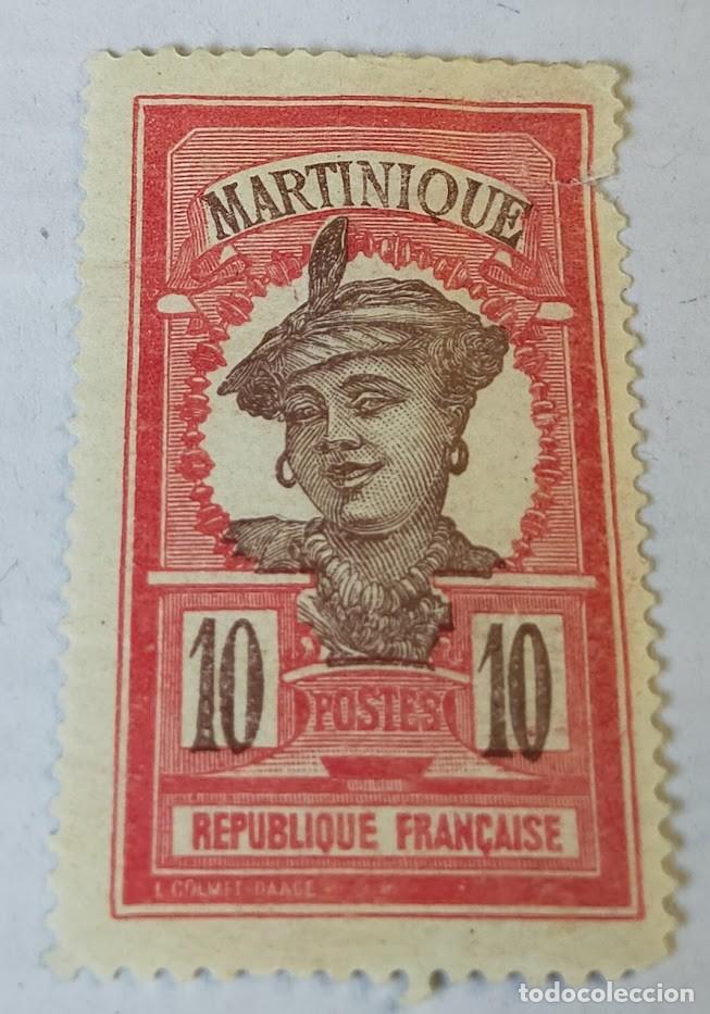 Sellos: Sello Martinica 1908 &rsaquo; Martinique 10 C&eacute;ntimo Franc&eacute;s - Foto 1