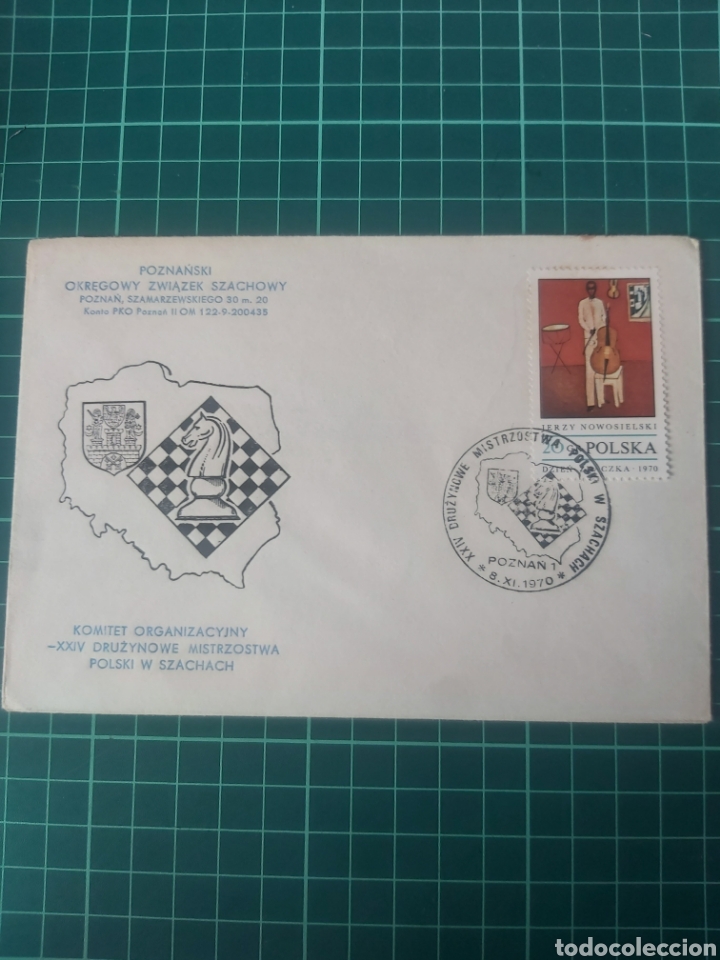 Sellos: AJEDREZ POLONIA 1970 MATASELLO SOBRE - Foto 1