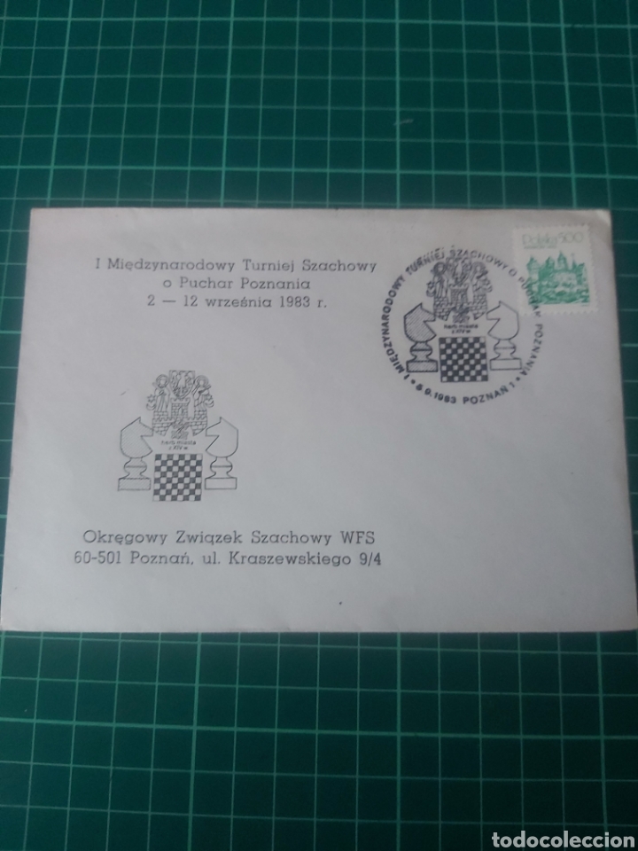 Sellos: 1983 AJEDREZ POLONIA MATASELLO SOBRE - Foto 1